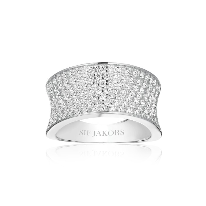Srebro Ženska Prstan Sif Jakobs Sj-R2393-Cz-60
