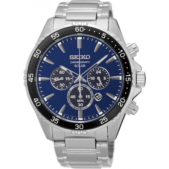 Kronograf, Solarna Moška Ročna Ura Seiko Ssc445P1