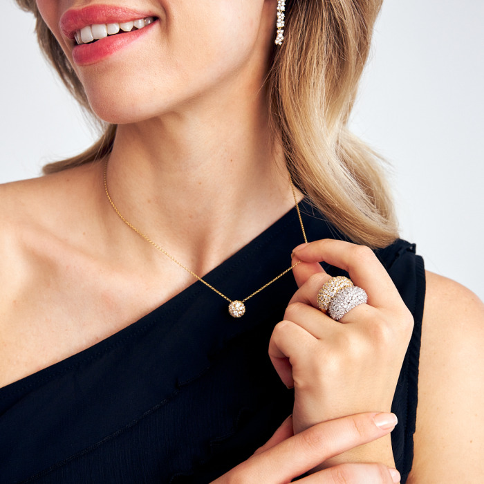 Srebro Ženska Verižica Sif Jakobs Sj-N2491-Cz-Yg