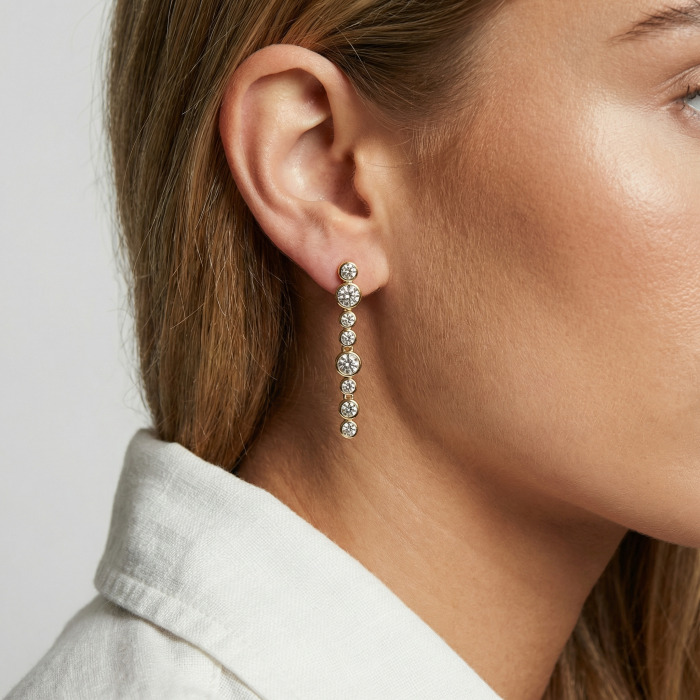 Srebro Ženska Uhani Sif Jakobs Sj-E2770-Cz-Yg