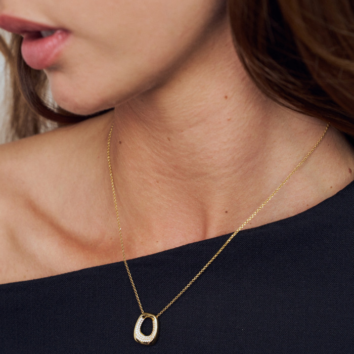 Srebro Ženska Verižica Sif Jakobs Sj-N2620-Cz-Yg