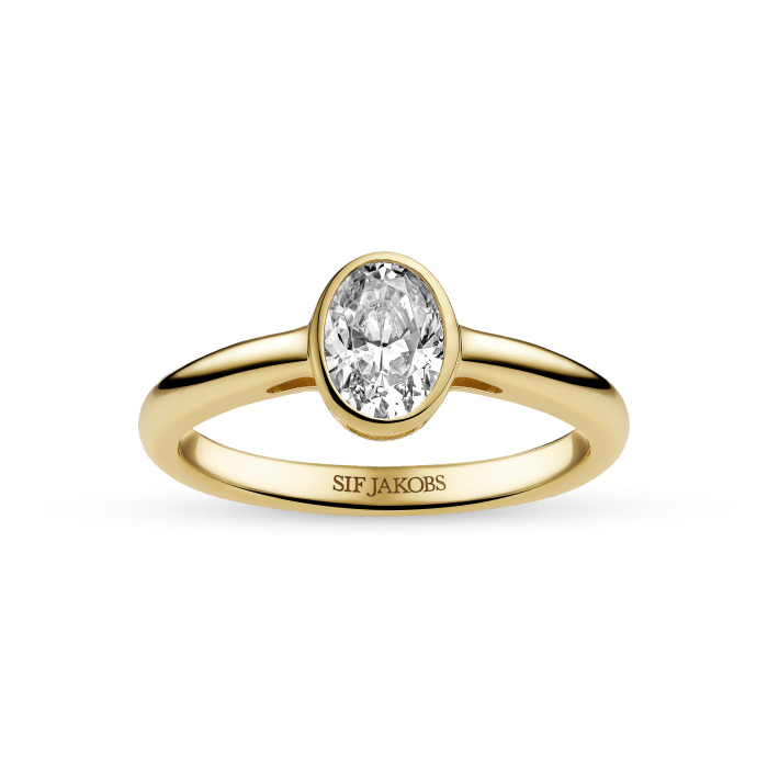 Srebro Ženska Prstan Sif Jakobs Sj-R2795-Cz-Yg-54