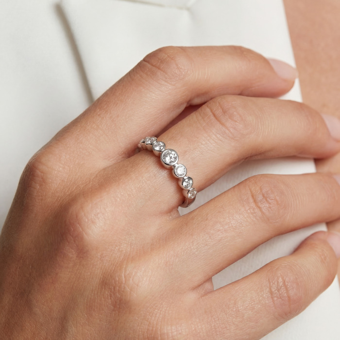 Srebro Ženska Prstan Sif Jakobs Sj-R2770-Cz-50