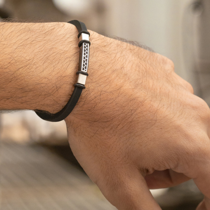 Nerjaveče Jeklo, Usnje Moška Zapestnica Lotus Style Ls2537-2-3